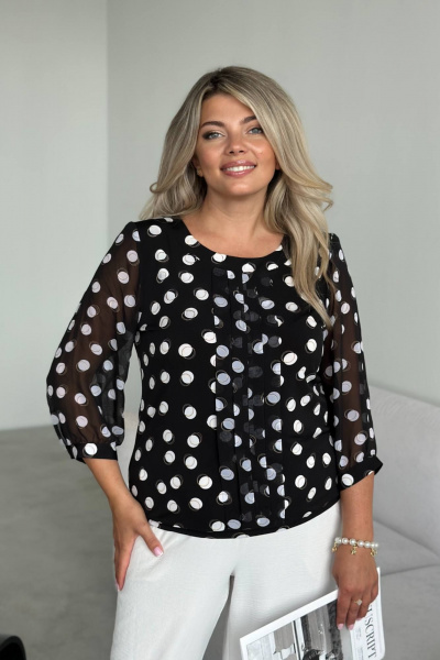 Блуза LindaLux 217 двойной_горох - фото 3