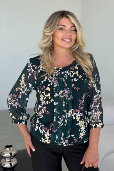 Блуза LindaLux 217 зеленая_верба - фото 5