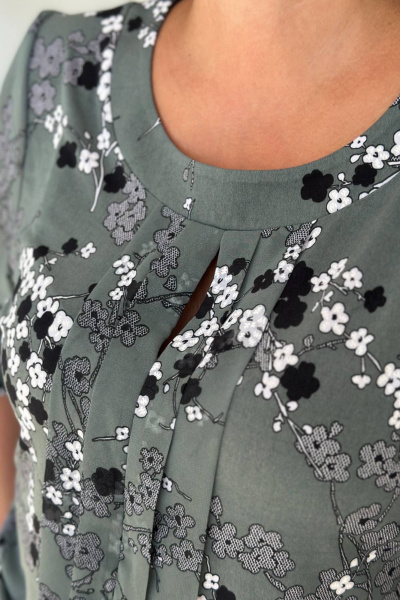 Блуза LindaLux 217 серая_ветка - фото 5