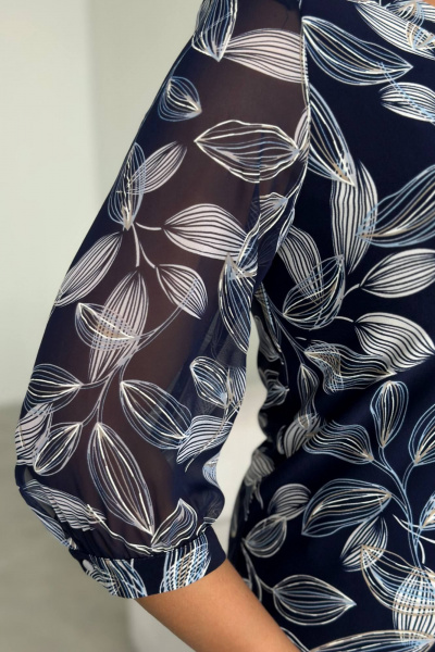 Блуза LindaLux 217 синие_лилии - фото 6