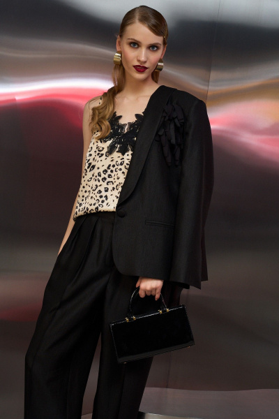 Брюки, жакет, топ Lokka 1744В черный - фото 4