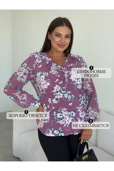 Блуза LindaLux 1-489 букетроз - фото 3