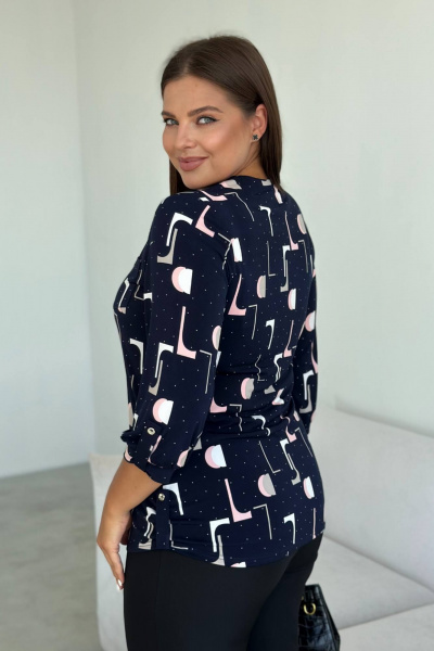 Блуза LindaLux 1-590 синяягео - фото 2