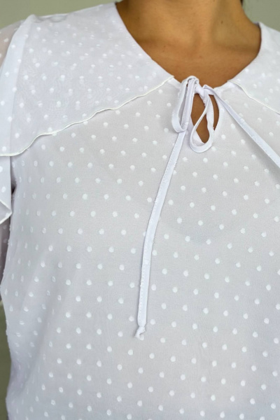 Блуза LindaLux 1-593 белый(воланы) - фото 6