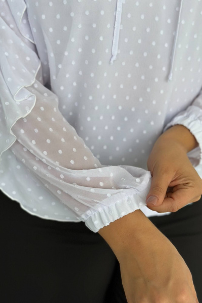 Блуза LindaLux 1-593 белый(воланы) - фото 5