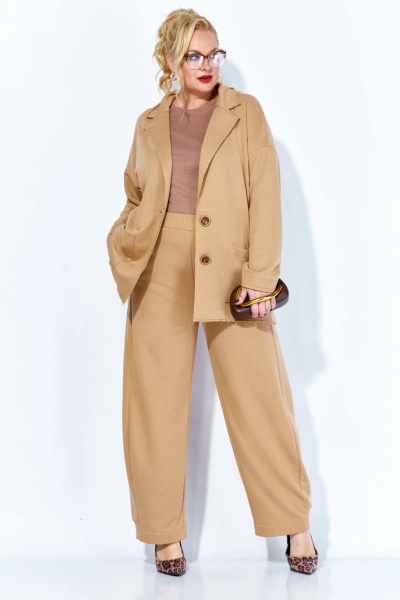 Брюки, жакет Anastasia 1299 капучино - фото 8