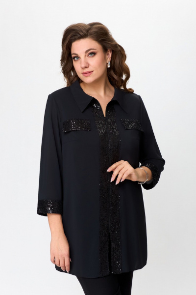 Жакет, топ Svetlana-Style 1961 чёрный - фото 1