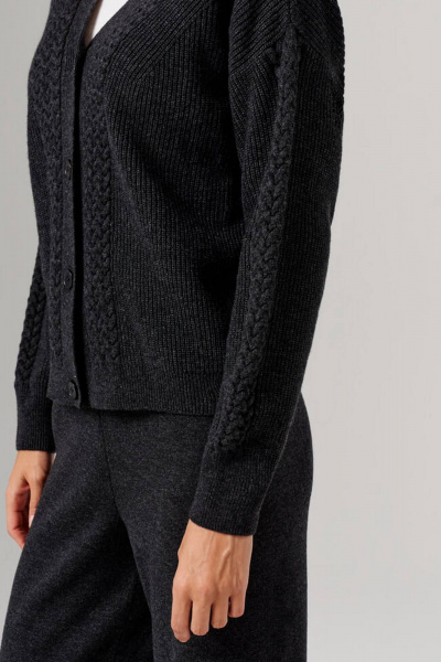 Кардиган Nelva 1908 темно-серый меланж - фото 5