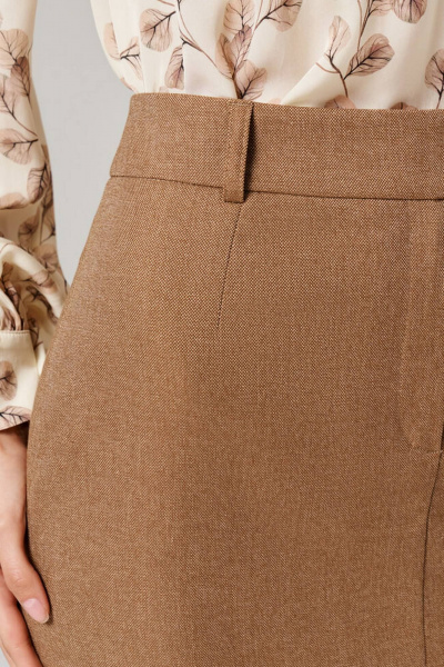 Юбка Nelva 4845 кофейно-бежевый - фото 4