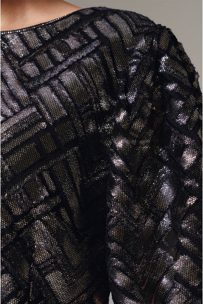 Платье Nelva 51613 черно-золотистый - фото 5