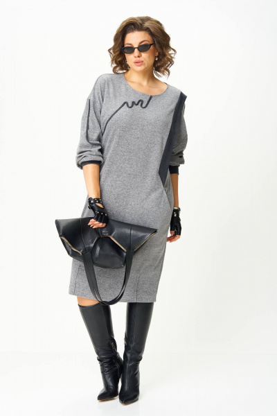 Платье Karina deLux M-1402 серый - фото 2