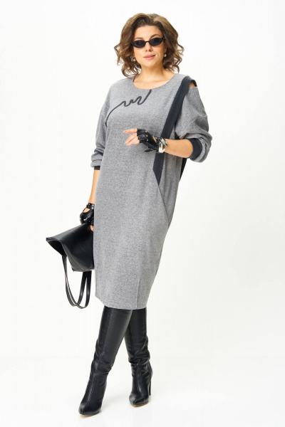 Платье Karina deLux M-1402 серый - фото 1