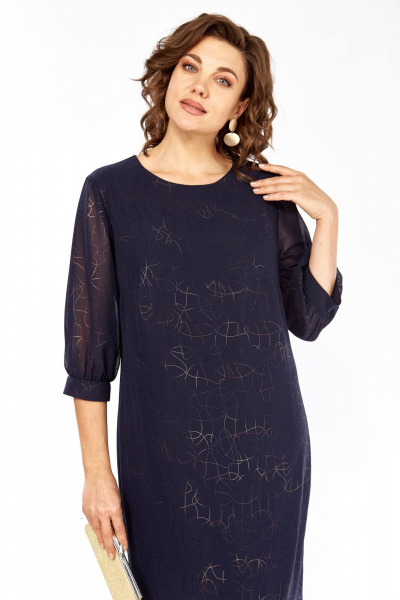 Платье Karina deLux M-1409 темно-синий - фото 7