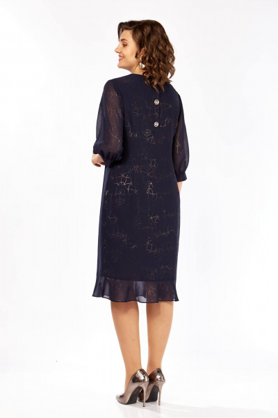 Платье Karina deLux M-1409 темно-синий - фото 4