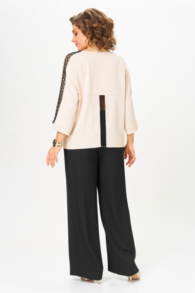 Блуза, брюки Rumoda 2275_дл_бежевый-черный - фото 8