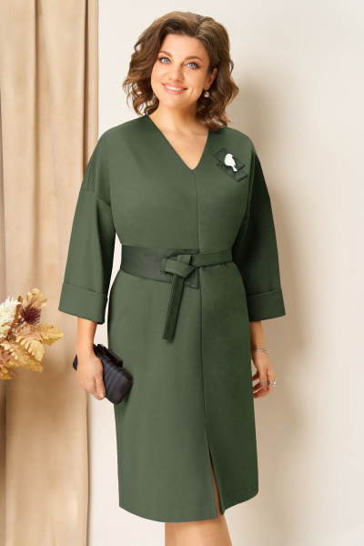 Платье VOLNA 1443 олива - фото 2