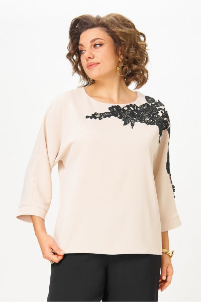 Блуза Rumoda 2277_дл_бежевый - фото 4