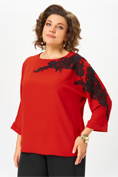 Блуза Rumoda 2277_дл_красный - фото 3