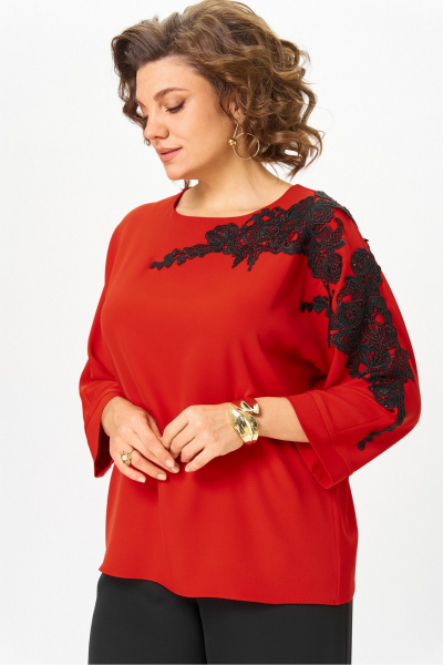 Блуза Rumoda 2277_дл_красный - фото 2