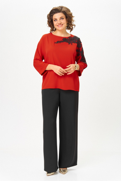 Блуза, брюки Rumoda 2278_дл_красный-черный - фото 8