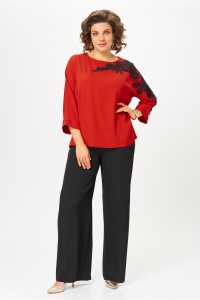 Блуза, брюки Rumoda 2278_дл_красный-черный - фото 5