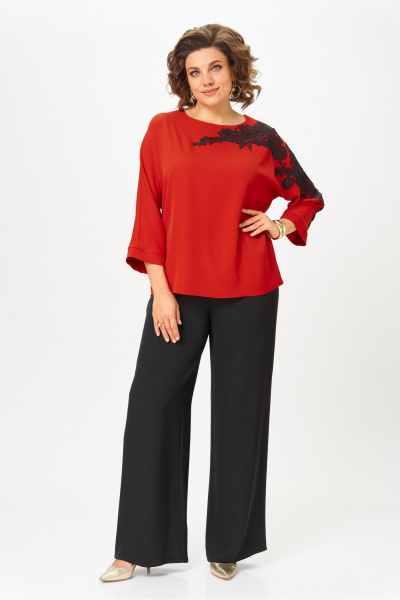 Блуза, брюки Rumoda 2278_дл_красный-черный - фото 1