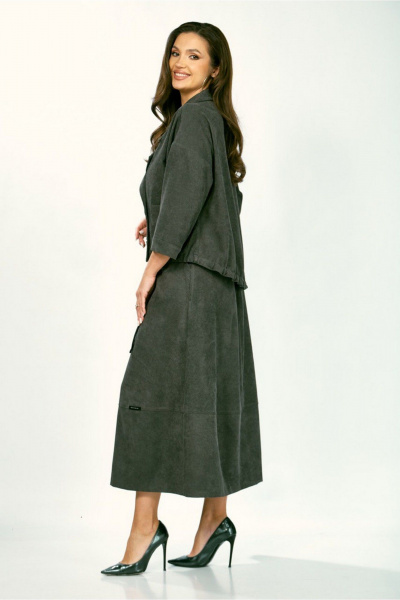Жакет, юбка ZigzagStyle 608 темный мох - фото 11