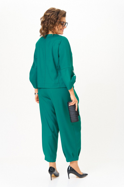 Брюки, жакет Michel chic 1436/1 изумрудный - фото 10