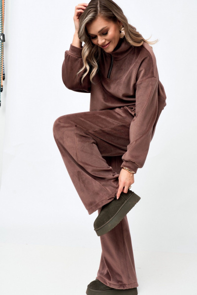 Брюки, джемпер Verita 2427 какао - фото 6