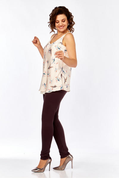 Топ Avenue 0346 молочный_дизайн_птички - фото 6