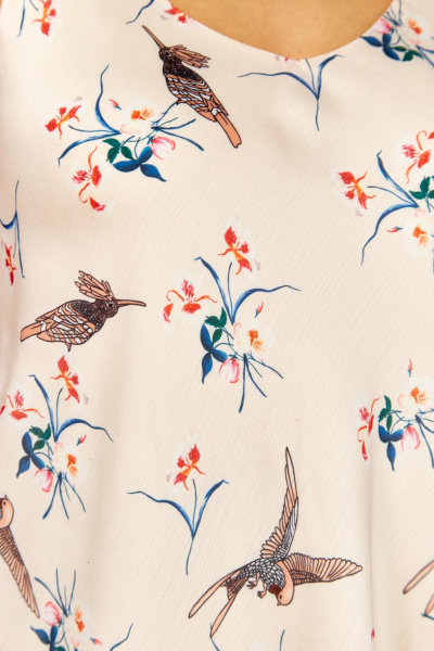 Топ Avenue 0346 молочный_дизайн_птички - фото 5