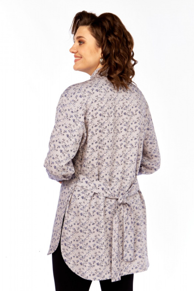 Рубашка Avenue 0347 серый_дизайн_цветочек - фото 10