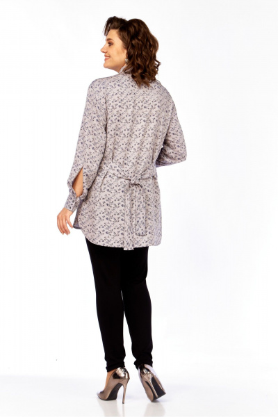 Рубашка Avenue 0347 серый_дизайн_цветочек - фото 9