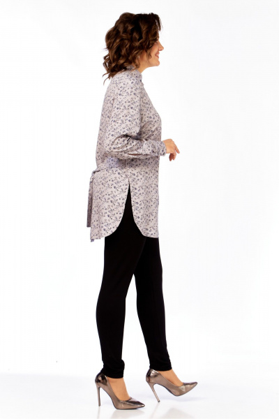 Рубашка Avenue 0347 серый_дизайн_цветочек - фото 7