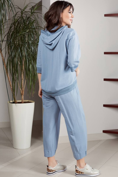 Брюки, бомбер Teffi Style L-1565 небесно-голубой - фото 2