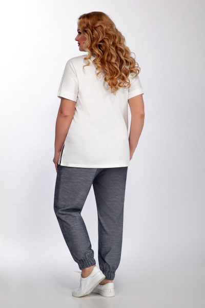 Блуза, брюки Tellura-L 1579 розовая_надпись - фото 3