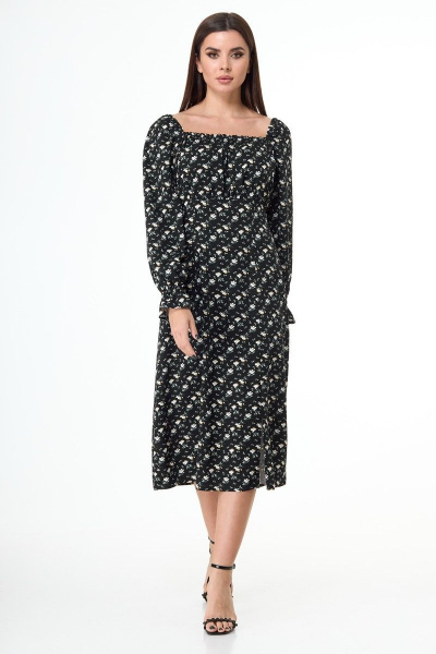 Платье Anelli 1040 черный_цветы - фото 12