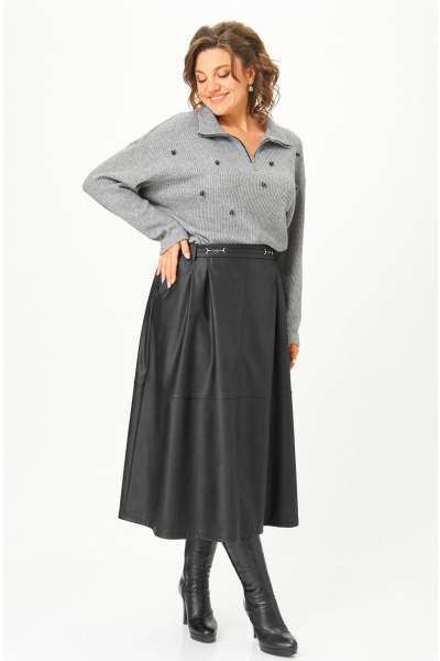 Юбка Andina city 1022-25 черный - фото 3