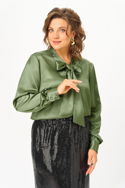 Блуза Andina city 5042-25 оливковый - фото 7