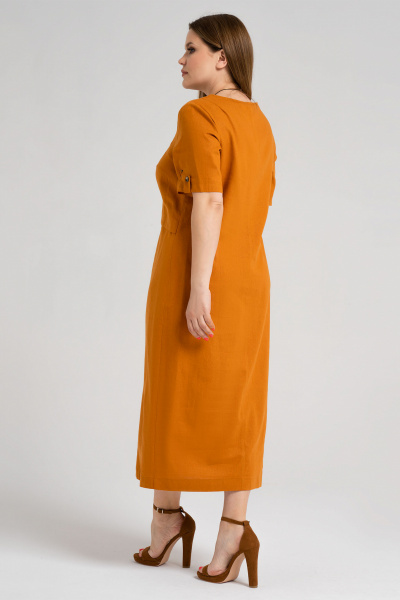 Платье Панда 44983z горчичный - фото 2