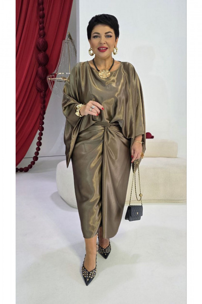 Блуза, юбка Vittoria Queen 26343/1 перламутрово-золотой - фото 12