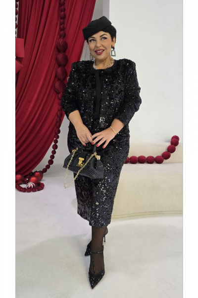 Блуза, жакет, юбка Vittoria Queen 27593 черный - фото 8