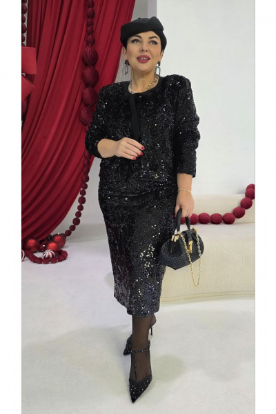 Блуза, жакет, юбка Vittoria Queen 27593 черный - фото 7