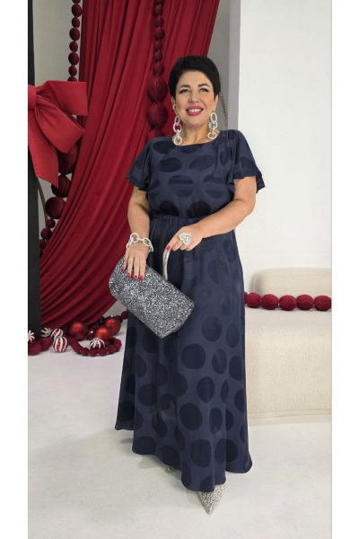 Платье Vittoria Queen 28483 темно-синий - фото 8