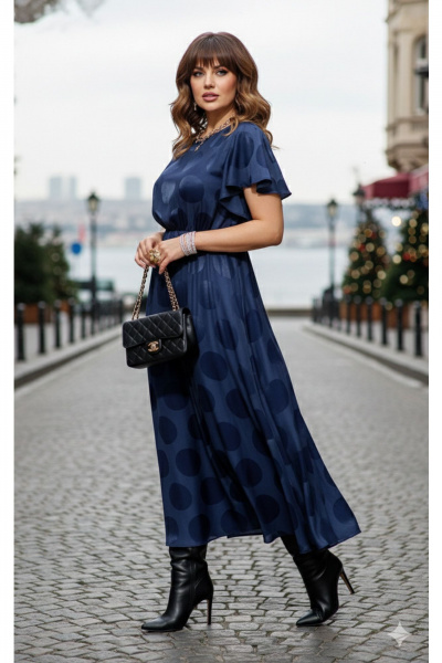 Платье Vittoria Queen 28483 темно-синий - фото 6