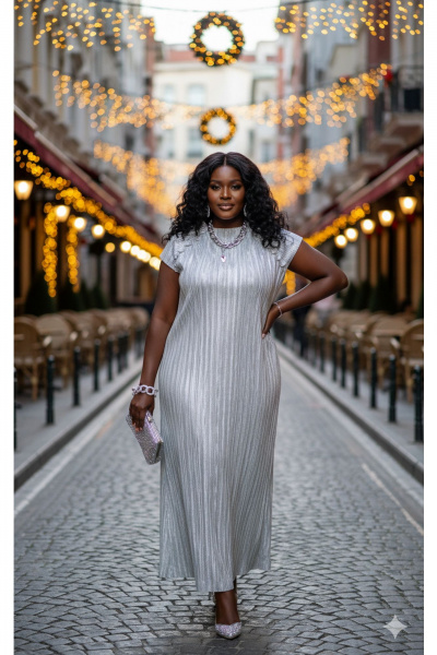 Платье Vittoria Queen 28513/2 серый - фото 5