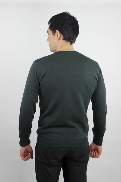 Джемпер мужской вязаный на каждый день с длинным рукавом Полесье С5624-19 0С2011-Д43 170,176 дипломат - фото 4