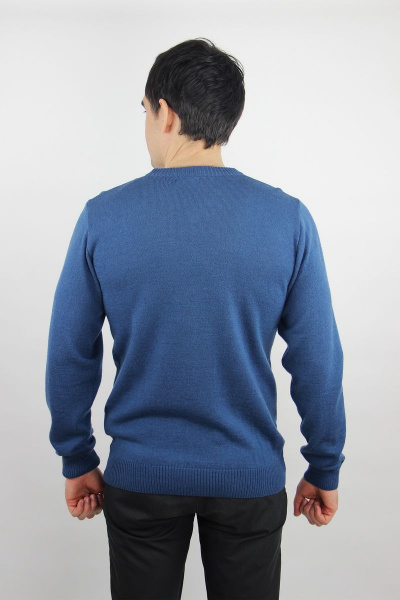 Джемпер мужской из трикотажа с V-образным вырезом и ластиком Полесье С5664-20 0С8621-Д43 182,188 габардин - фото 4