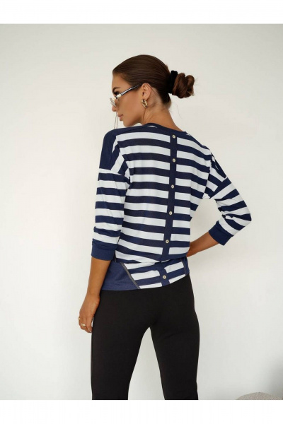 Блуза Nika.PL 0203102 темно-синий - фото 2