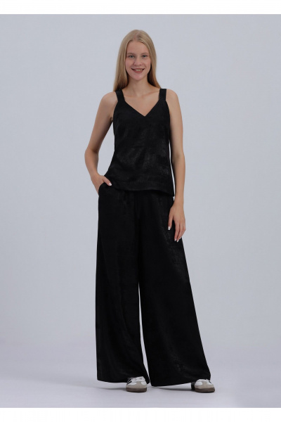 Блуза Полинушка 153Б черный - фото 1